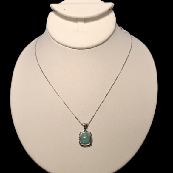 *Sold*NEW Artisan Crafted So. Hill Turquoise Pendant Necklace in Sterling Silver - Picture 2 of 9